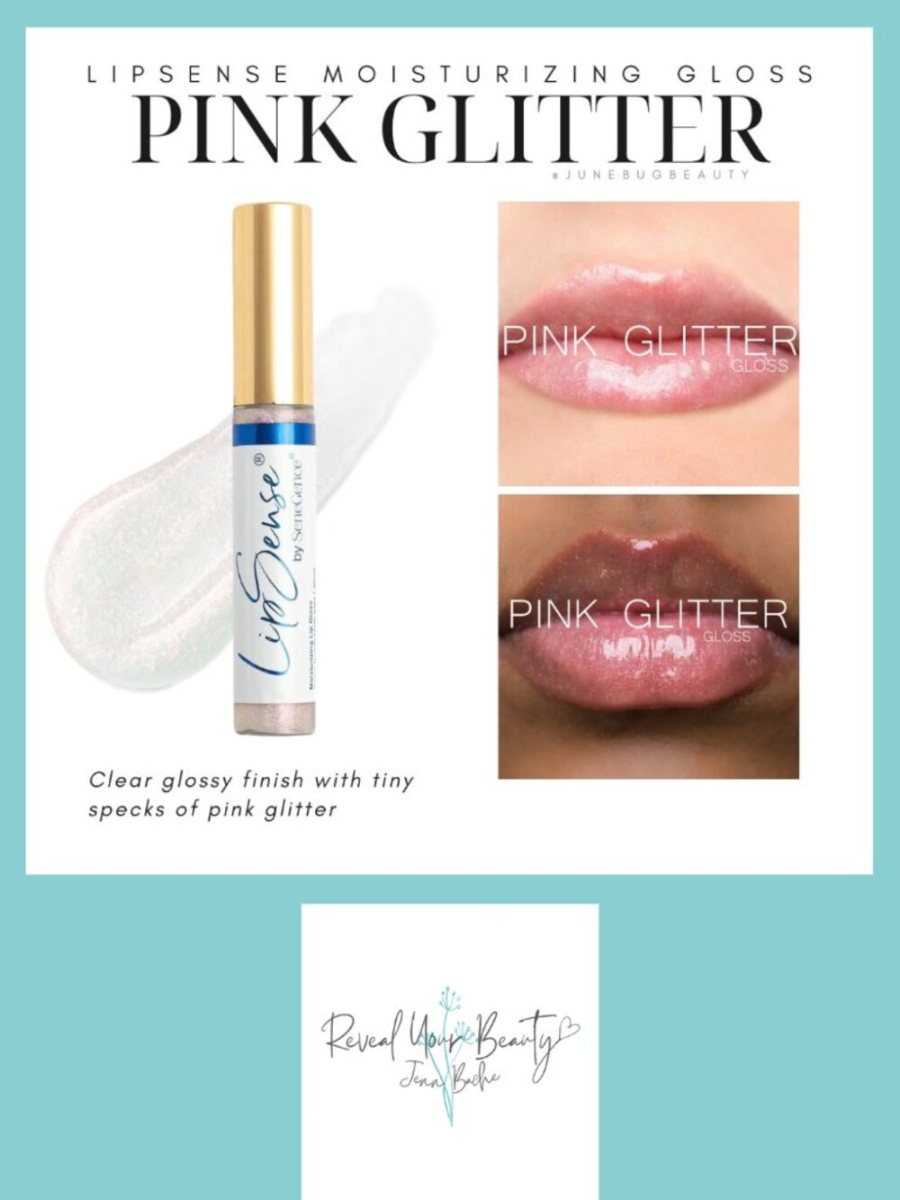 LipSense Pink Glitter Gloss